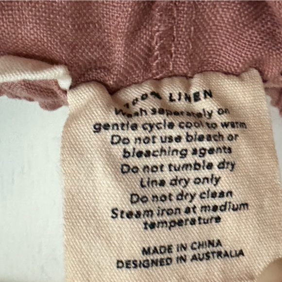 SOLD - THE 04 SET Deiji Studios Smoke Pink XL 100% linen - Picture 5 of 16